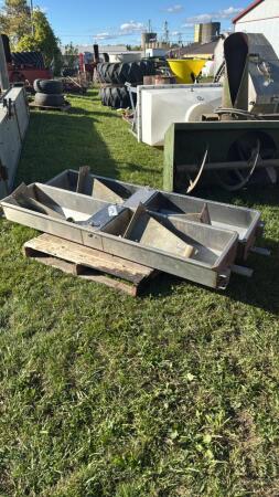 (2) STAINLESS 6FT WALL MOUNT WATER TROUGHS