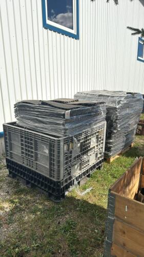 (2) SKIDS OF RUBBER MATTING PIECES