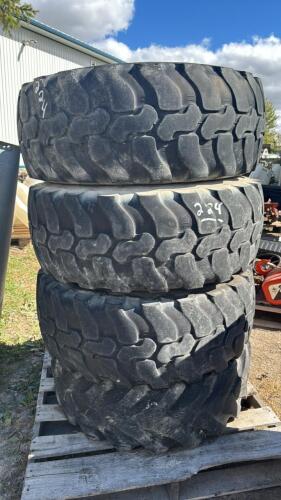 (4) DUNLOP 365/70R18 TIRES ON 8 BOLT RIMS