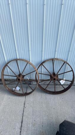 PAIR OF 24IN STEEL WHEELS