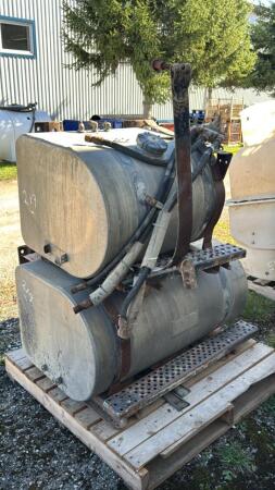 (2) ALUMINUM TRUCK FUEL TANKS ON FRAMES