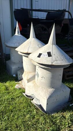 (3) TIN VENTILATORS