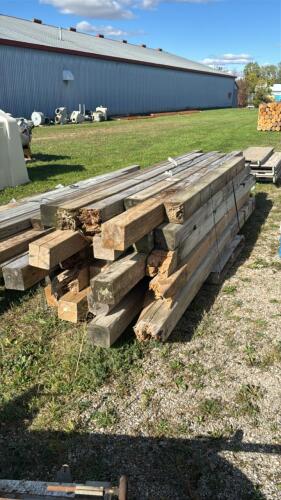 QUANTITY OF USED 6IN X 6IN MOSTLY TREATED LUMBER