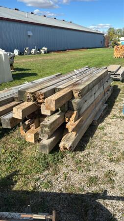 QUANTITY OF USED 6IN X 6IN MOSTLY TREATED LUMBER
