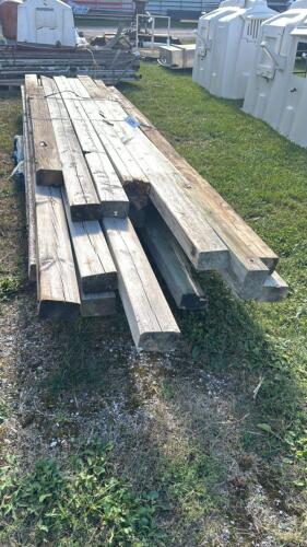 QUANTITY OF USED 4IN X 6IN MOSTLY TREATED LUMBER