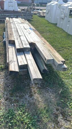 QUANTITY OF USED 4IN X 6IN MOSTLY TREATED LUMBER