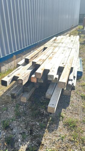 QUANTITY OF USED 4IN X 4IN MOSTLY TREATED LUMBER