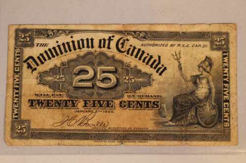 1900 Can. 25 Cent Bill