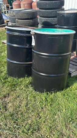 (2) 40 GAL STEEL DRUMS
