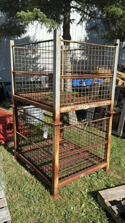 PAIR OF STACKABLE STEEL CRATES