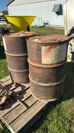 (2) 40 GAL STEEL DRUMS