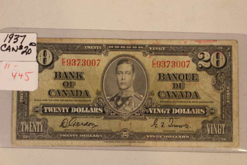 1937 Can. $20.00 Bill