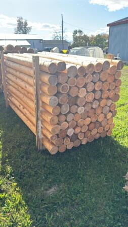 (90) 8FT 4IN CEDAR POSTS