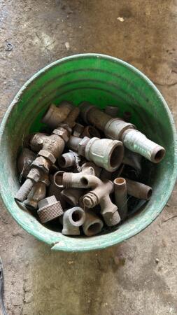 Pail of Misc. Pipe Fittings