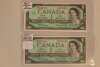 2 1967 Can. $1.00 Bills, Uncirculated