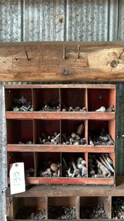 12 Compartment Bin of Carriage Bolts