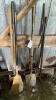 2 Pry Bars, 5 Shovels, Broom - 6
