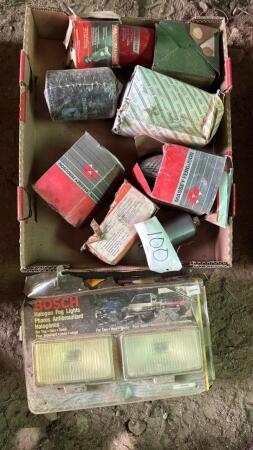 Lot of filters, fog lights, and tractor light, etc.