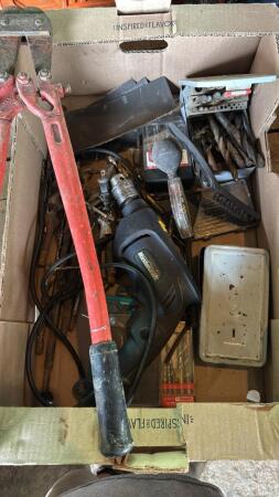 Mastercraft 1/2in Electric Hammer Drill, Bits, Bolt Cutters