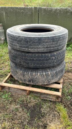 Lot of 3 - 11R22.5 Tires