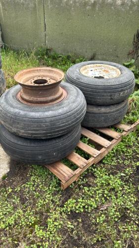 Lot of 4 Implement Tires and Rims