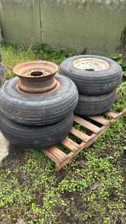 Lot of 4 Implement Tires and Rims