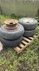 Lot of 4 Implement Tires and Rims