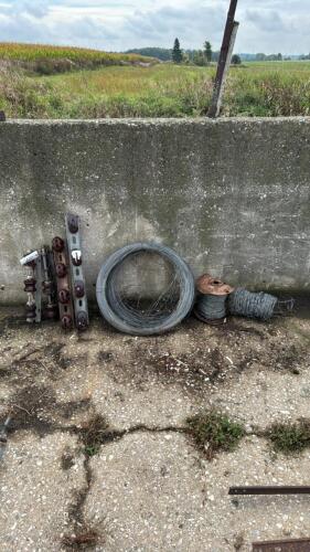 Lot of Fence Wire and Insulators