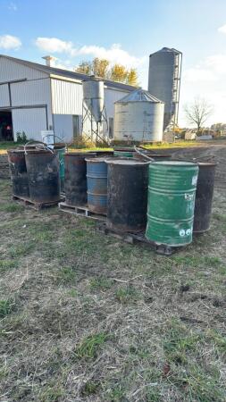 Lot of 15 Steel 45gal Drums