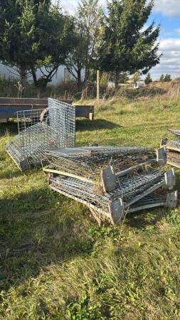 Lot of 4 Folding Firewood Baskets