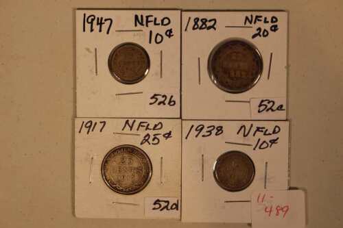 Newfoundland Coins (1942,1882,1917)