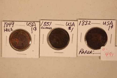 USA One Cent Coins 1832