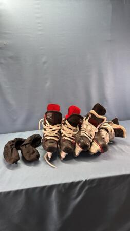 (2) PAIRS OF HOCKEY SKATES
