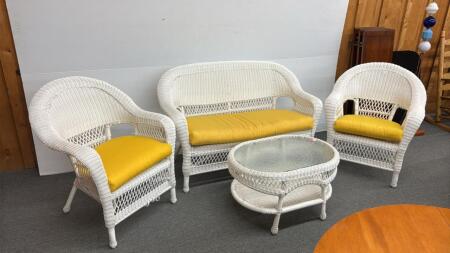 4PC WICKER SUNROOM SET