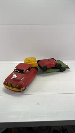 TIN TRUCK & FLATDECK TRAILER WITH WINCH
