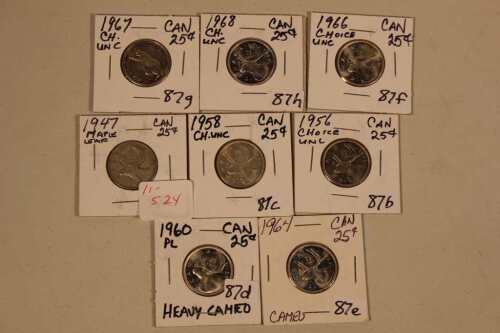 8 Can. Quarters including Uncirculated