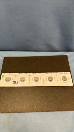 CANADIAN SET OF 2021 COLORED CHANGING TIDE DIMES