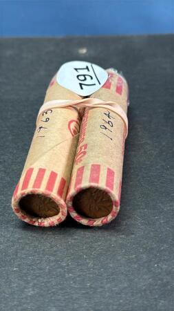 CANADIAN 2 ROLLS 1963 & 64 PENNIES