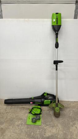 GREENWORKS 60V WEED EATER & LEAF BLOWER