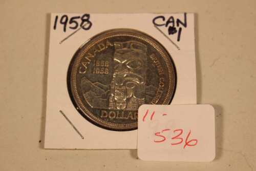 1958 Canadian Silver Dollar, Totem Pole