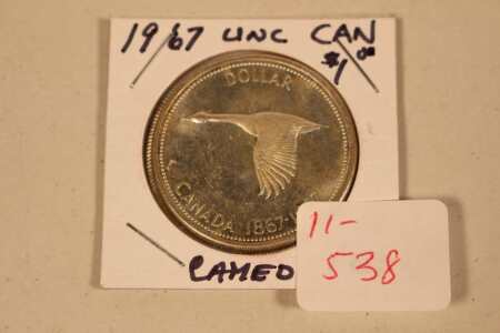 1967 Canadian Silver Dollar, Uncirculated