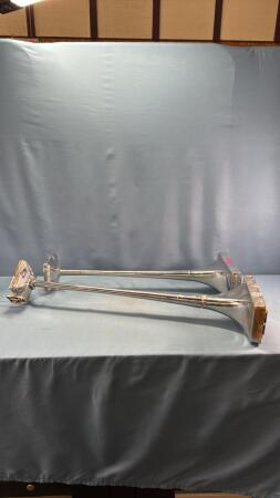 PAIR OF UNMATCHED AIR HORNS