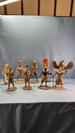 (9) RESIN EGYPTIAN FIGURINES