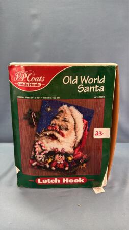 LATCH HOOK SANTA MAT
