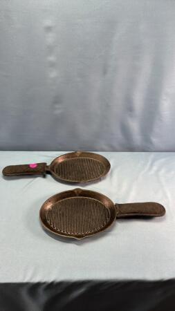 (2) CAST IRON SKILLETS