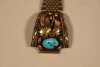 Sterling Turquoise Native Made Watch Band, Nice! - 2