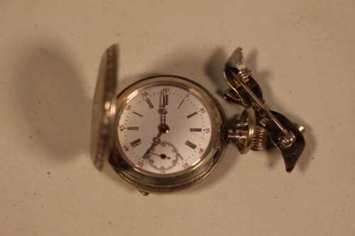 Sterling Cased Ladies Pendant Watch, Nice!