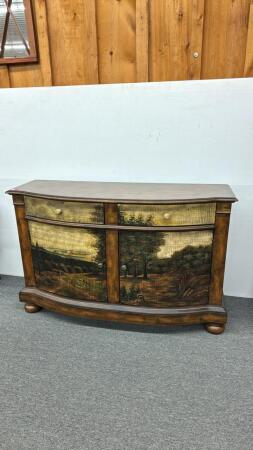 2 DRAWER BUFFET WITH SCENIC D&Eacute;COR