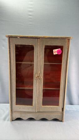 WOODEN DOLLS CUPBOARD