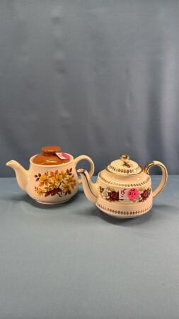 (2) SADLER TEA POTS